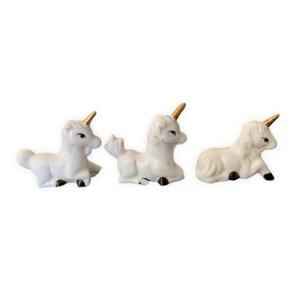 3pc Vintage Unicorn Set - Picture 1 of 10